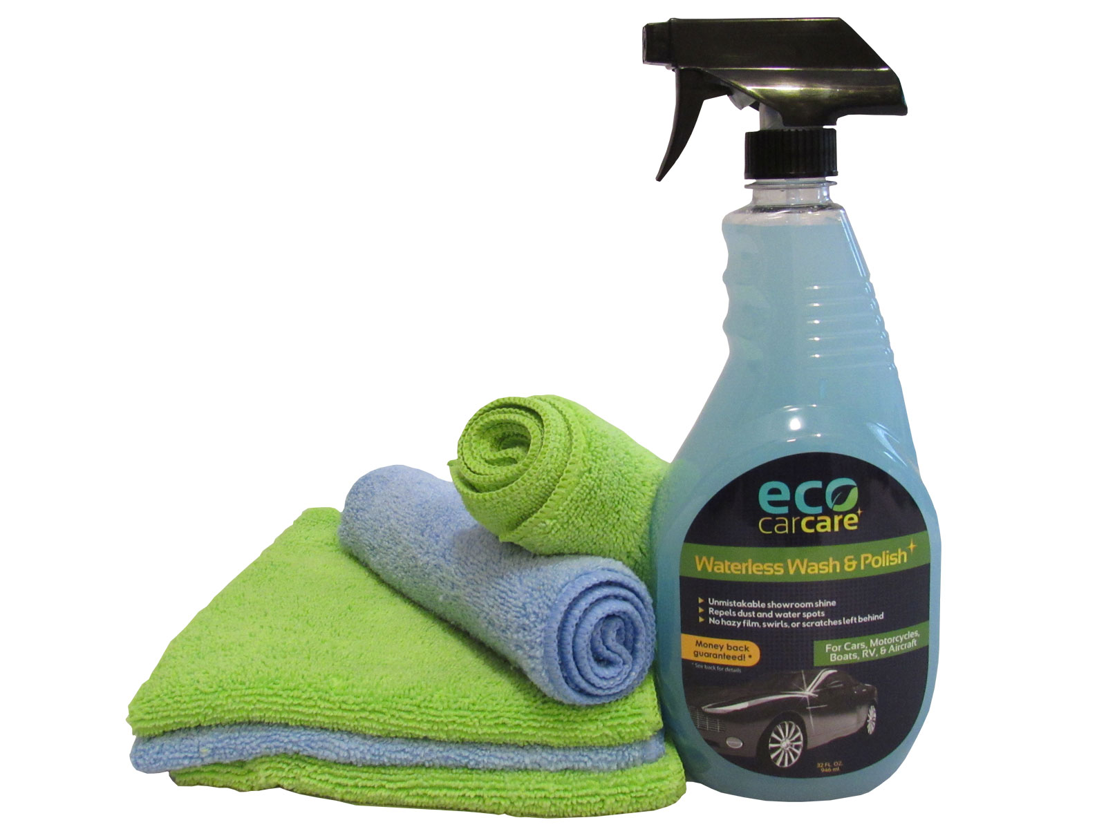 waterless car wash and polish with micro fiber towels