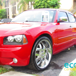 fresh-clean-red-charger-on-the-scene-gallon-waterless-car-wash